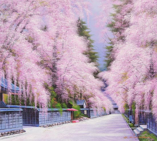 楽天市場】絵画 油絵 角館の桜 F20号 （木村由記夫） 送料無料 【肉筆