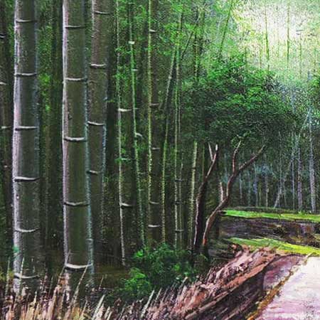 楽天市場】絵画 油絵 竹林 F20号 （堤照男） 送料無料 【肉筆】【油絵