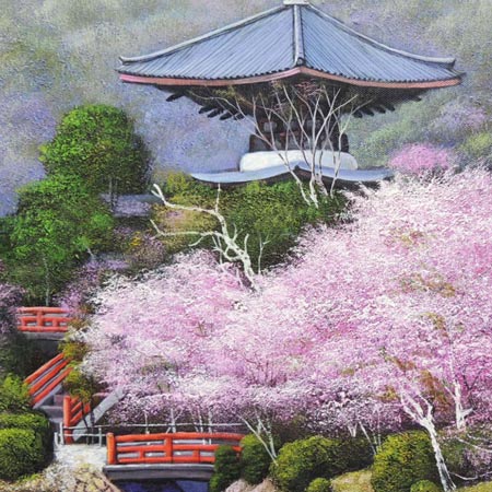 楽天市場】絵画 油絵 大覚寺の桜 F20号 （木村由記夫） 送料無料