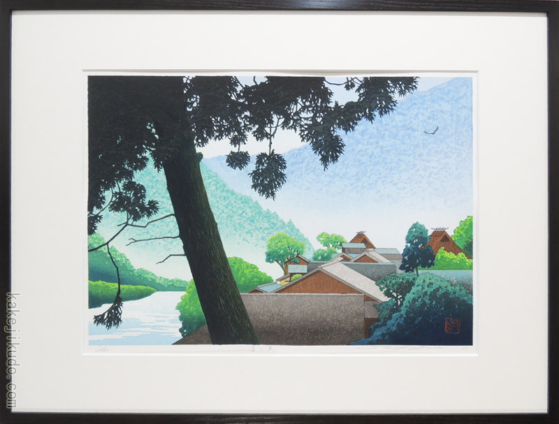 楽天市場】佐野せいじ 木版画 青に薫 送料無料 【複製】【木版画