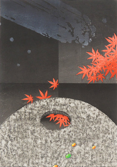 楽天市場】佐野せいじ 木版画 惜秋 送料無料 【複製】【木版画】【日本