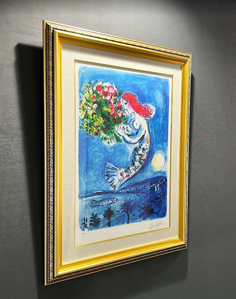 楽天市場】シャガール 代表作 天使の湾 選べる額縁 額装込 名画 有名