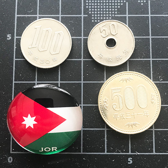 楽天市場】ヨルダン 国旗 ガラス ピンズ ( 世界の 国旗 ガラス製 ピン