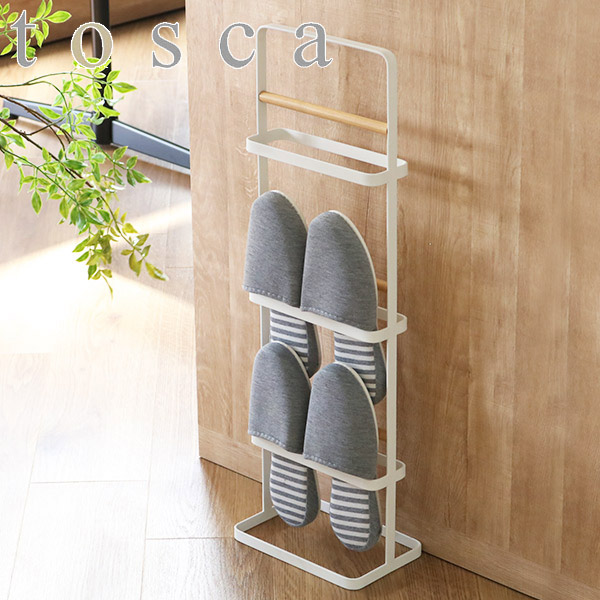 2310.シューホーンスリッパラック LINE】 スリッパラック ホワイト