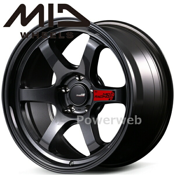 楽天市場】MID RACING R06 18インチ 9.5J PCD:114.3 穴数:5 inset:0