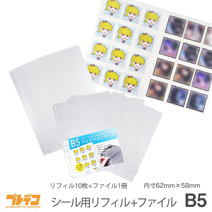 楽天市場】【B5 12P ファイル＋リフィル】B5シール用ファイリング