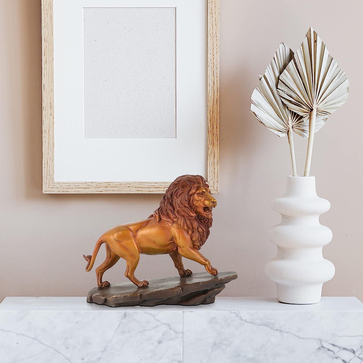 楽天市場】ブロンズ色 コパー純銅製 百獣の王ライオン彫像 彫刻