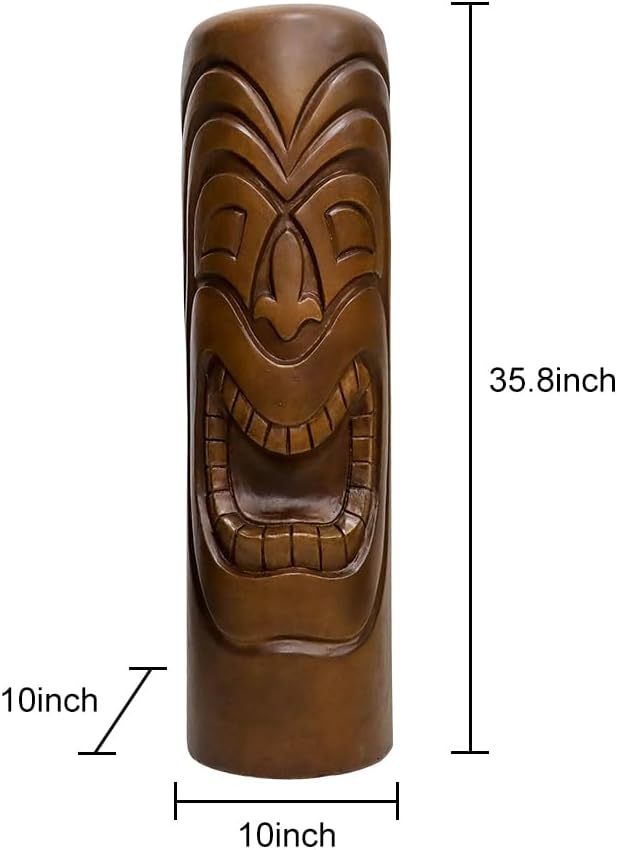 ⓵石材製トーテムポール風彫刻像 約200センチ ⓵石材製トーテムポール