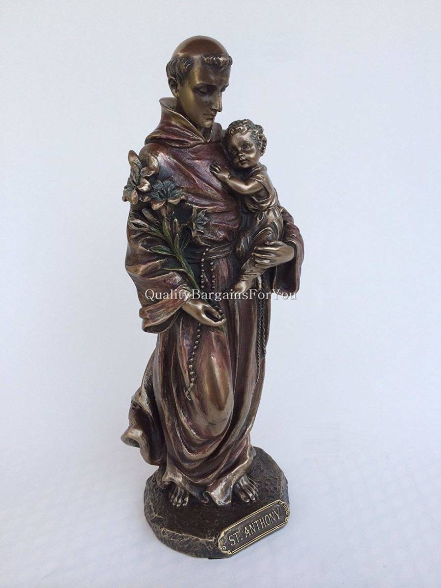 楽天市場】西洋彫刻 イエスを抱くパドヴァの聖アントニオ 彫像