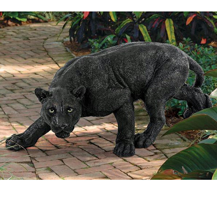 楽天市場】黒豹 クロヒョウ ブラックパンサー ガーデン彫像 ピューマ