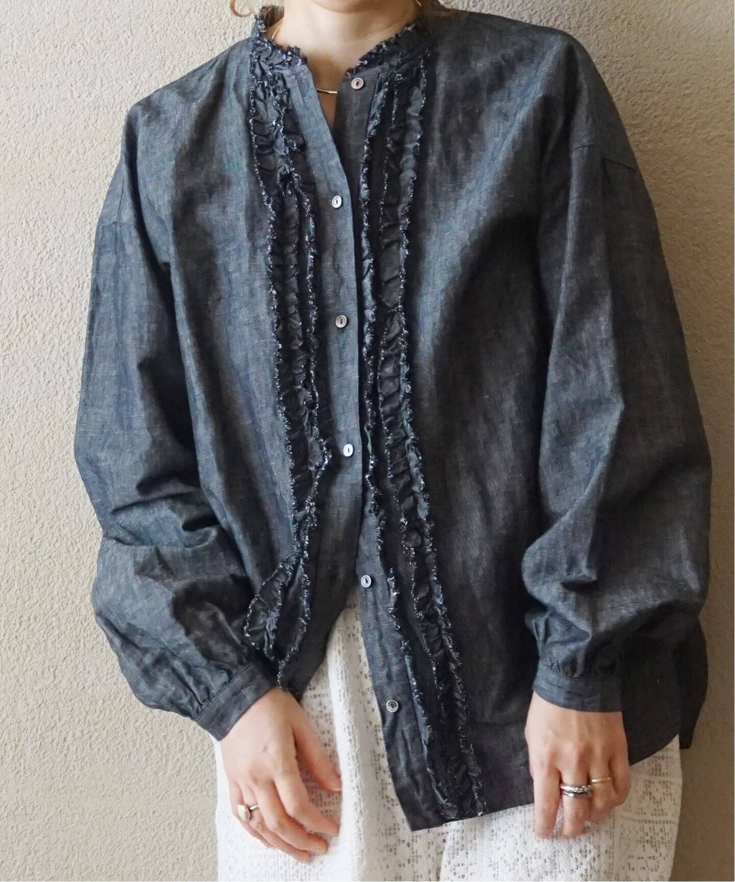 journal standard luxe｜《追加》CLシャンブレー フリルブラウス