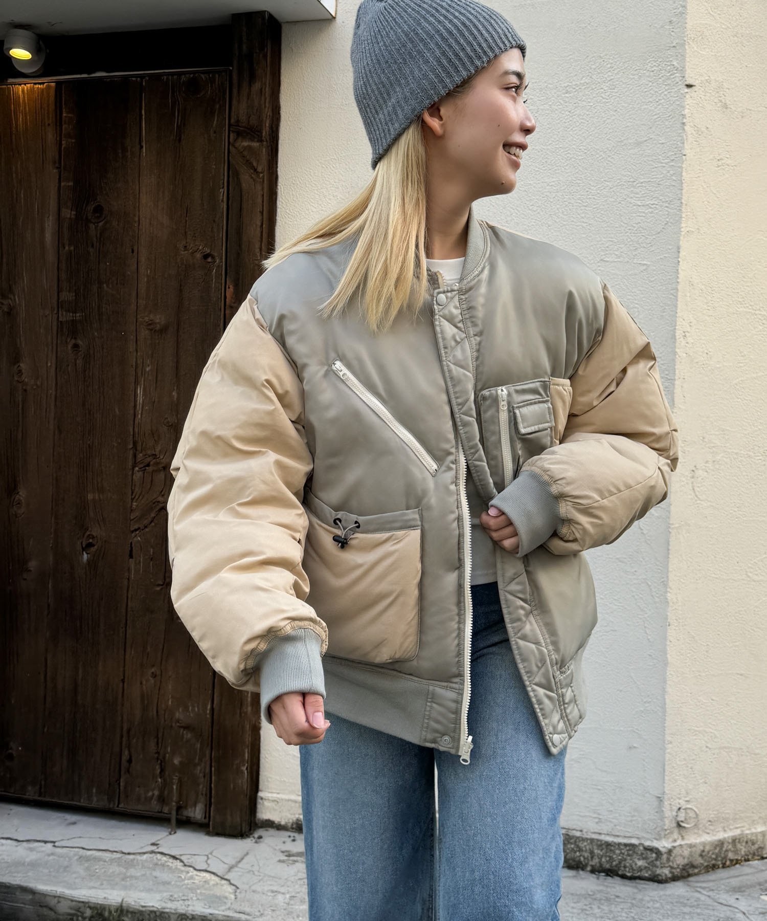 CANAL JEAN｜choice_cnl リバーシブル配色ブルゾン | Rakuten Fashion