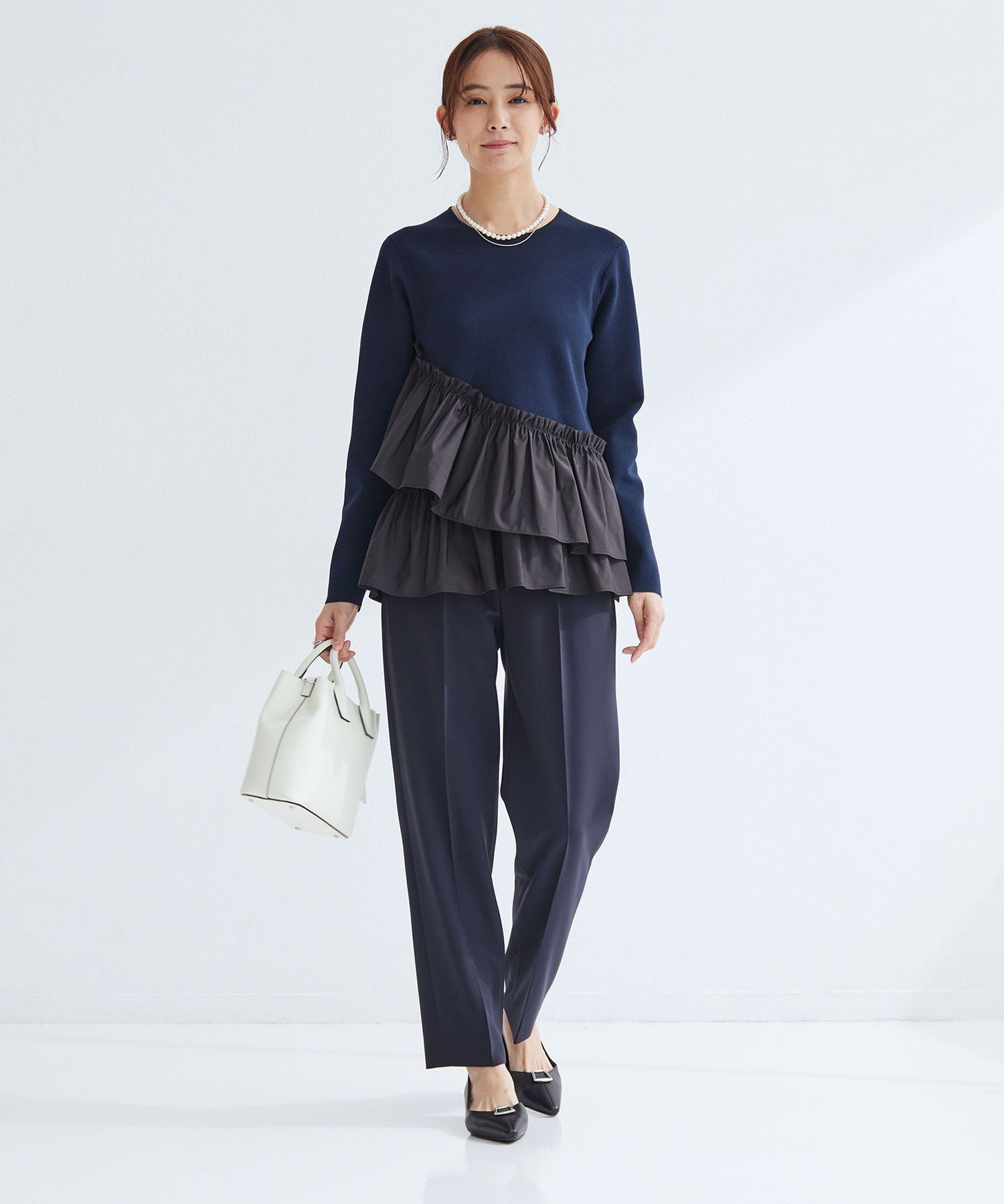 UNITED ARROWS green label relaxing｜タフタ ドッキング ペプラム