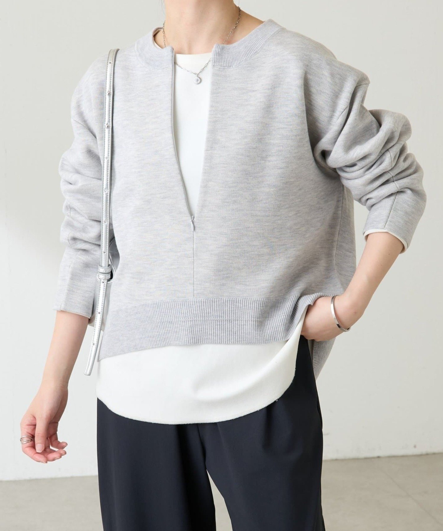 COLLAGE GALLARDAGALANTE｜スウェットライクラウンドヘムニット