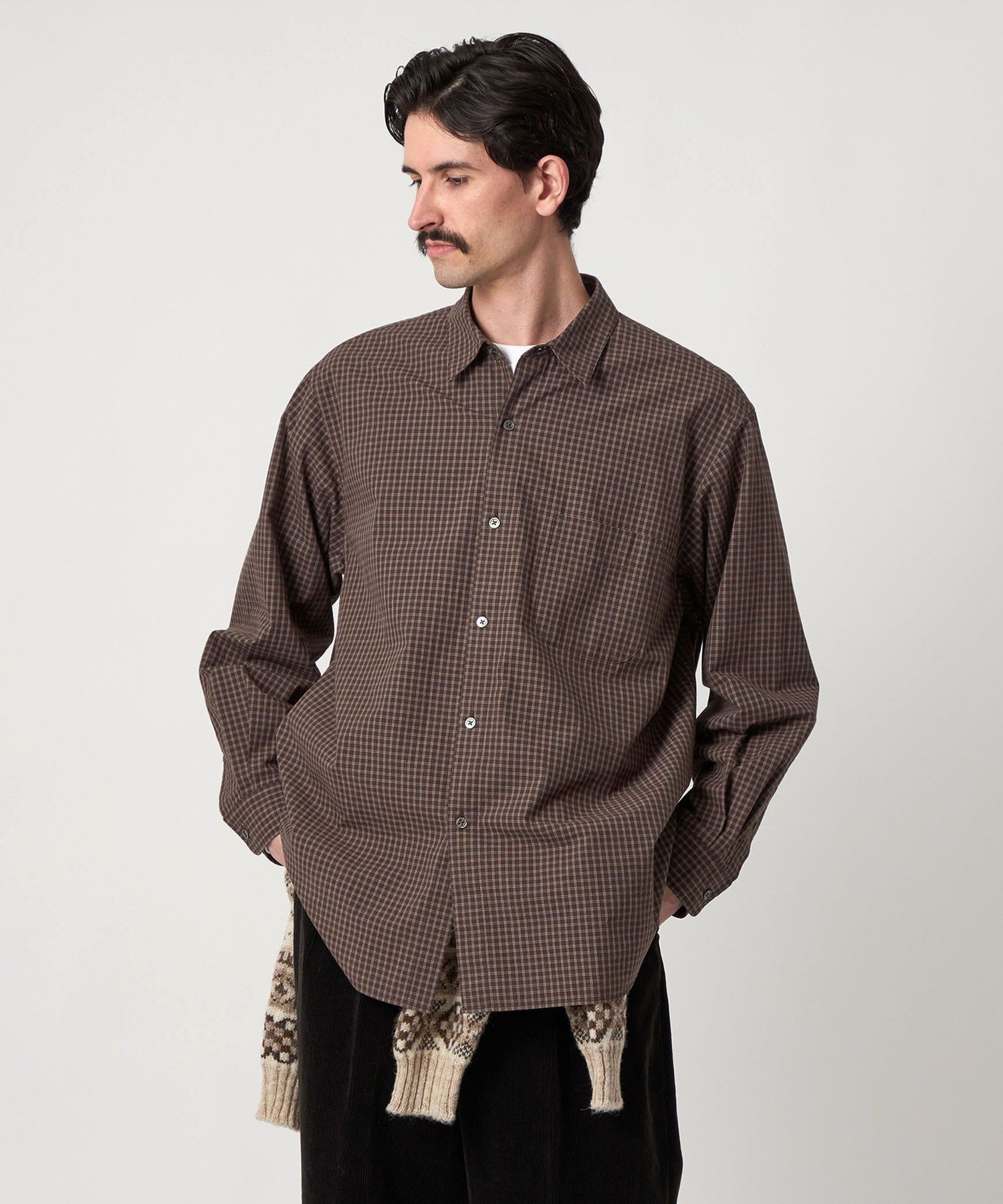 新品 Steven Alan ポプリン グラフチェック レギュラーカラー シャツ BEAUTY&YOUTH UNITED ARROWS｜<Steven Alan> ポプリン グラフチェック