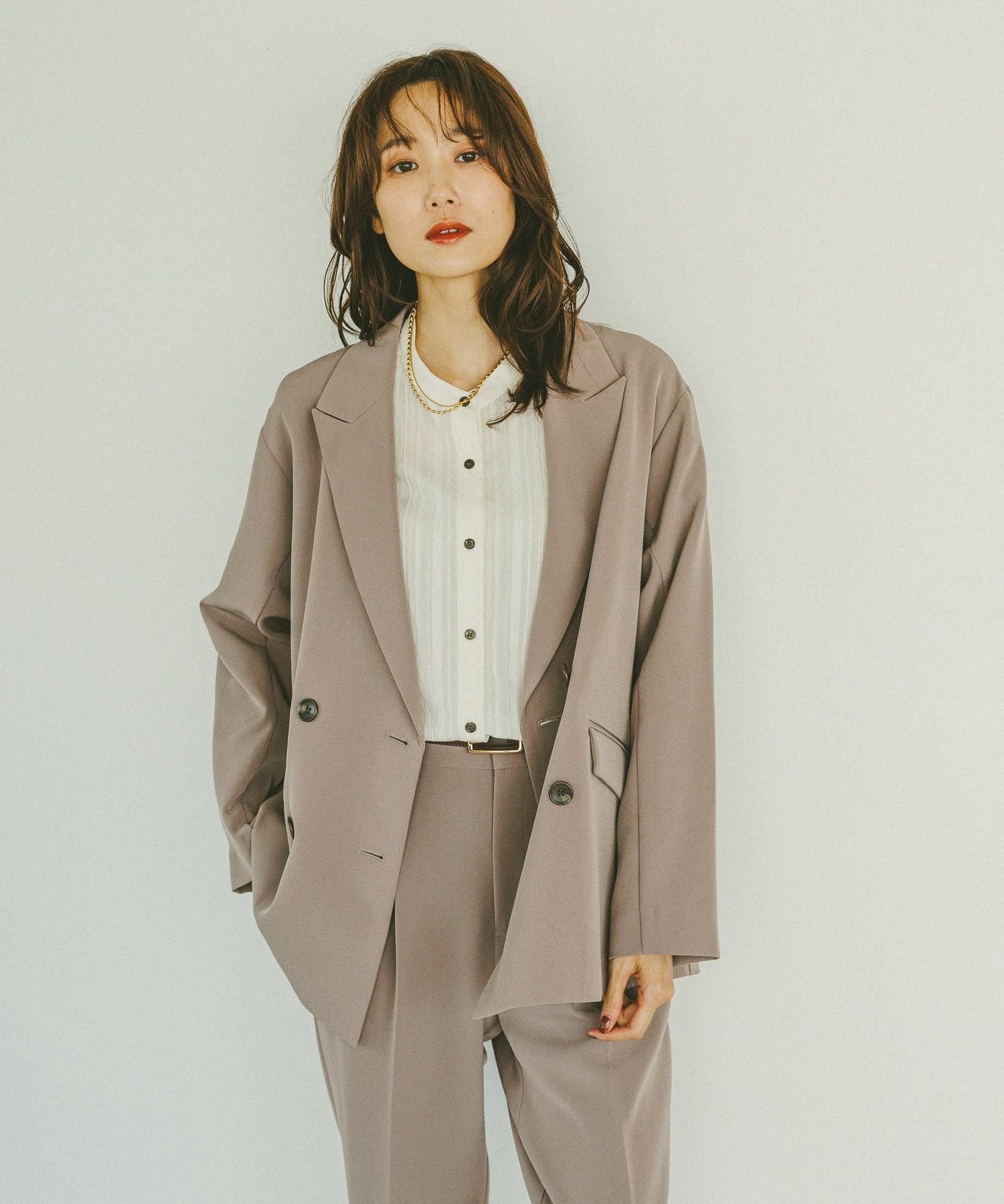 GLOBAL WORK｜ウツクシルエットWクロスジャケット/572240 | Rakuten