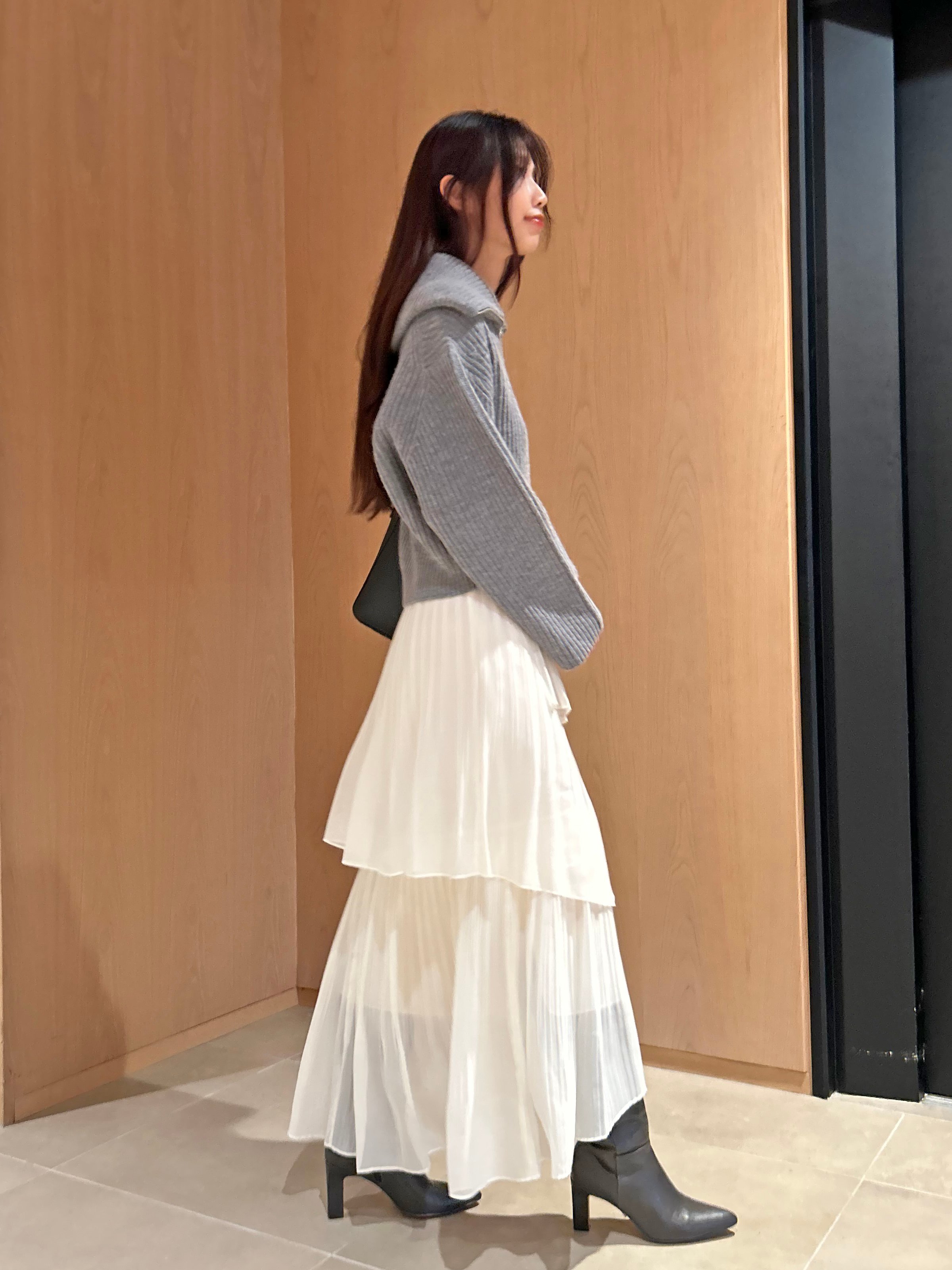 SNIDEL｜ストレートプリーツティアードスカート | Rakuten Fashion