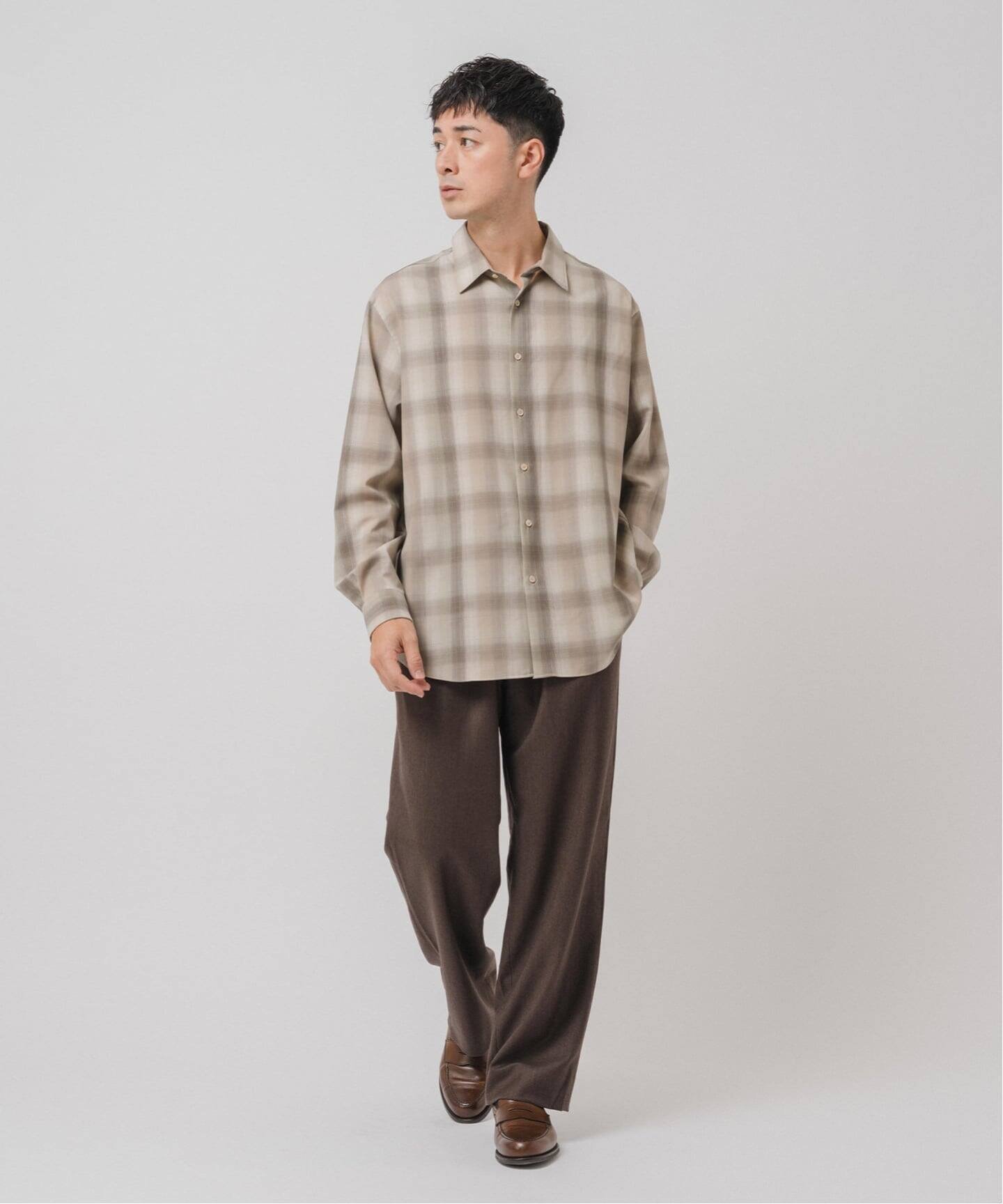 EDIFICE｜SUPER 120's ウール チェック レギュラー シャツ | Rakuten