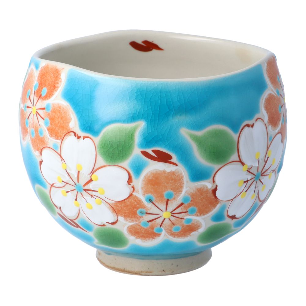 楽天市場】九谷焼 いっぷく碗 彩日和（桜）（ブルー・ピンク） / 虚空