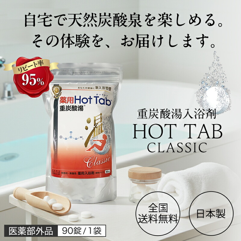 楽天市場】重炭酸 入浴剤 薬用ホットタブ クラシック Classic 重炭酸湯