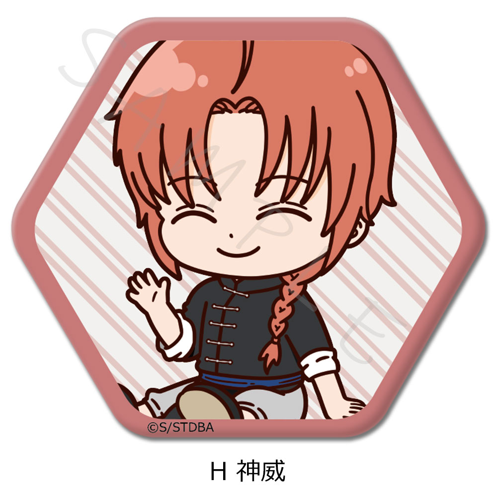 楽天市場】TVアニメ『銀魂』 六角形缶バッジ A(坂田 銀時) B(志村 新八