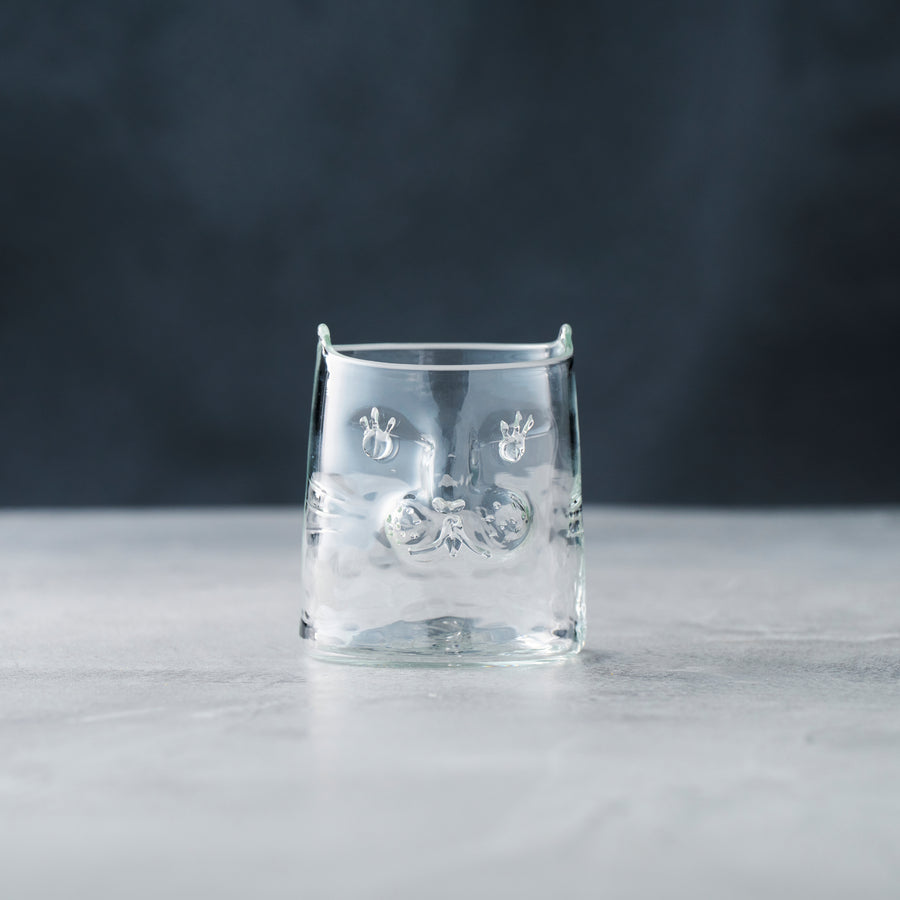 ガラス専門店｜六箇山工房｜Glass にゃんコップ（クリア） – TSUCHI-YA