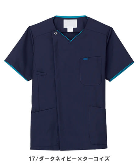 全2色】ジップスクラブ （吸汗速乾・メンズ） 7028SC-11 | 医療制服