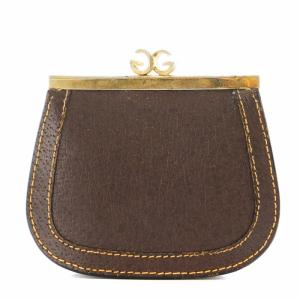 小銭入れ コインケース PVC レザー がま口 GG柄 総柄 ゴールド金具