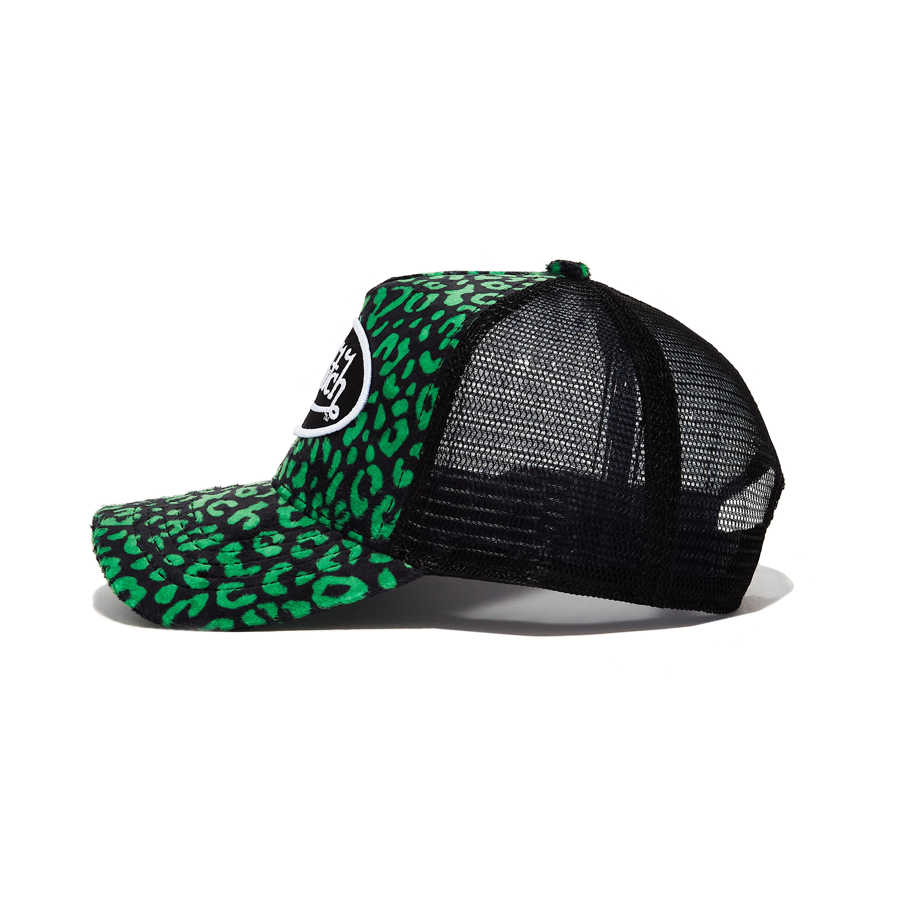 Lime Cheetah Velvet Trucker Hat | Von Dutch