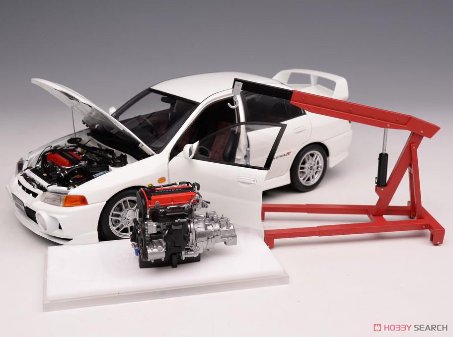 三菱 ランサーエボリューション IV. Scotia White (ミニカー) - ホビー