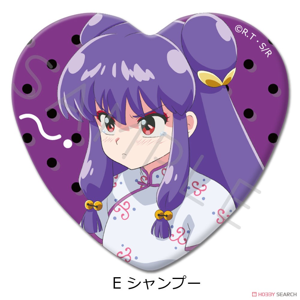TVアニメ『らんま1/2』ハート型缶バッジ E (シャンプー) (キャラクター