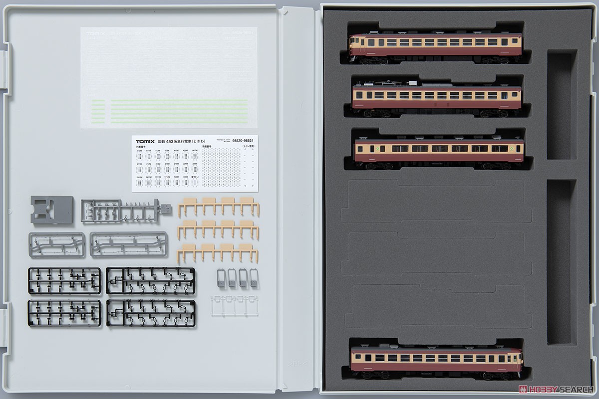 国鉄 453系 急行電車 (ときわ) 基本セット (基本・4両セット) (鉄道