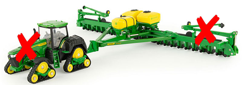 John Deere 8RX 410 Tractor with 1775NT Planter - 45873-X