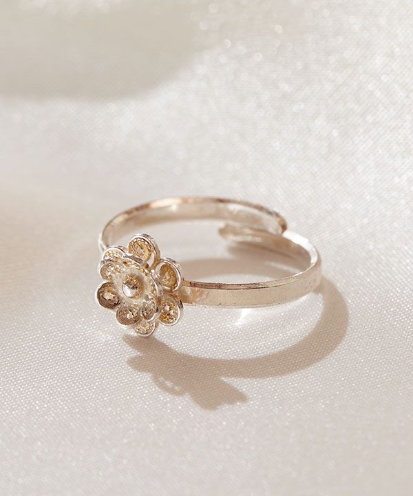 シルバー925】クラシックフラワーリング（Made inマルタ島