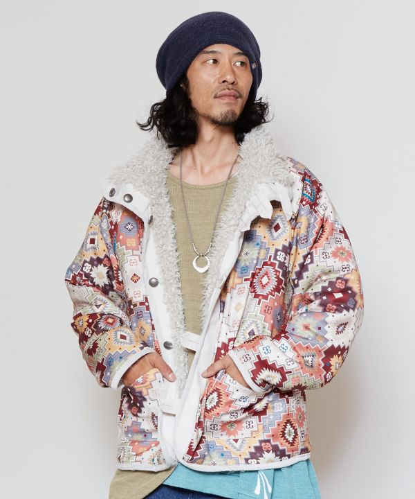 リバーシブル】モケベメンズジャケット(WHITE): 『チャイハネ』公式通販