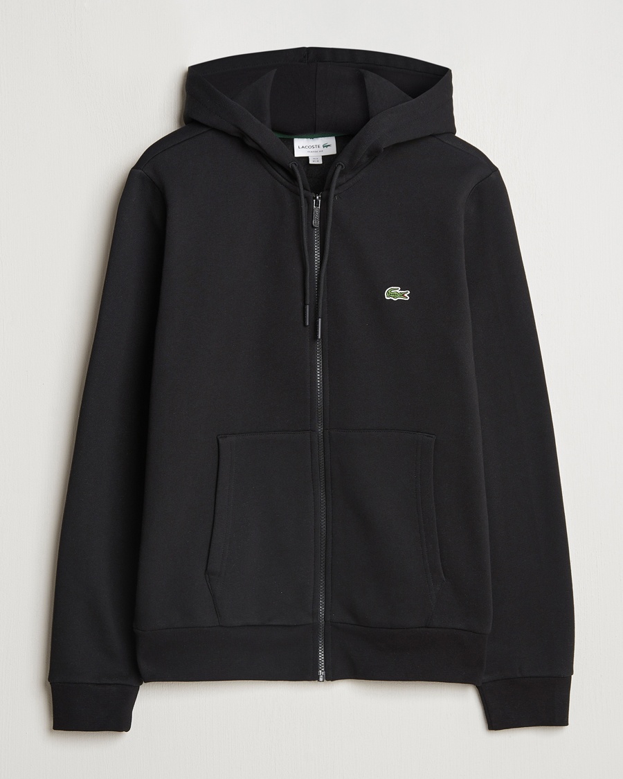 Lacoste Sport Performance Full Zip Hoodie Black at CareOfCarl.com