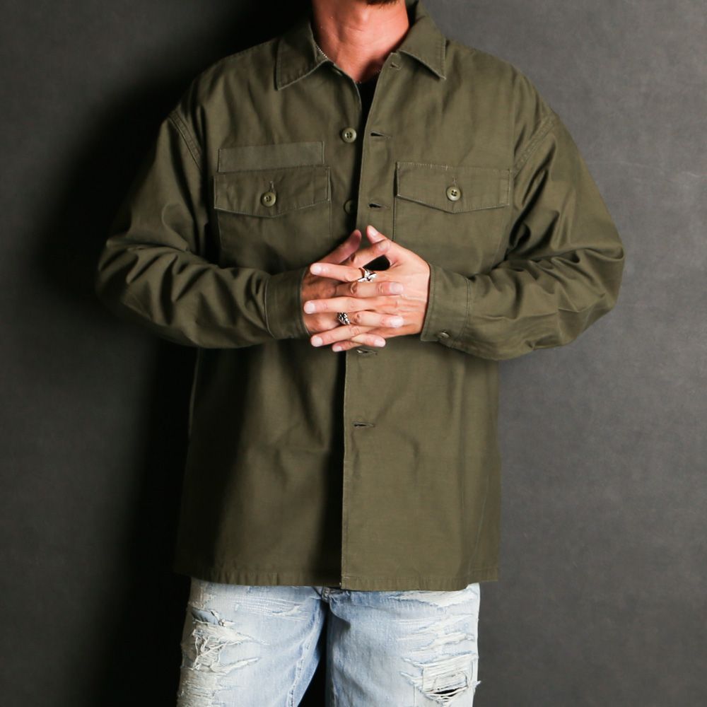 MASSES - UTILITY SHIRT - Olive / ミリタリーシャツ / 1242019