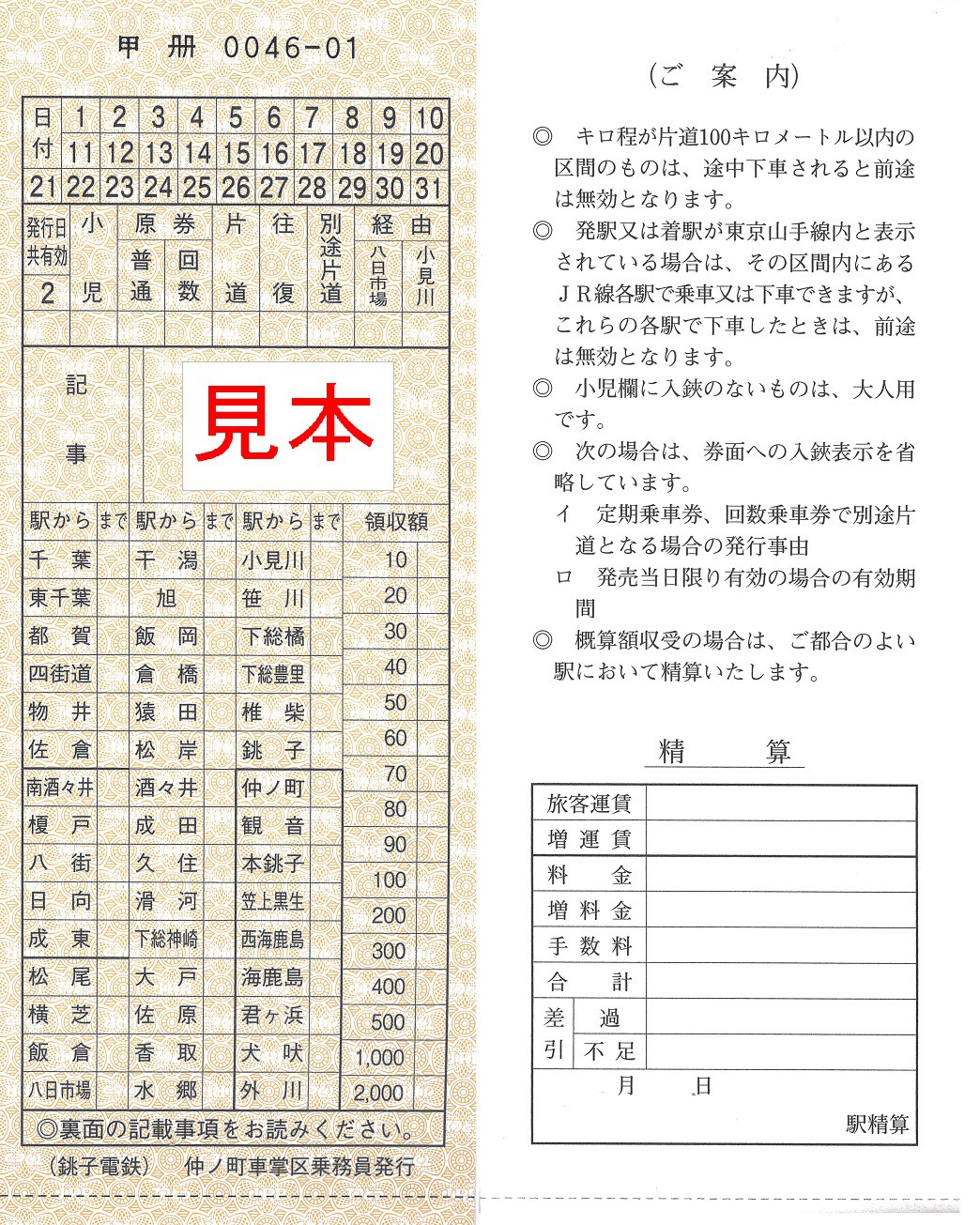 銚電の乗車券 発売中！ 銚子電気鉄道株式会社
