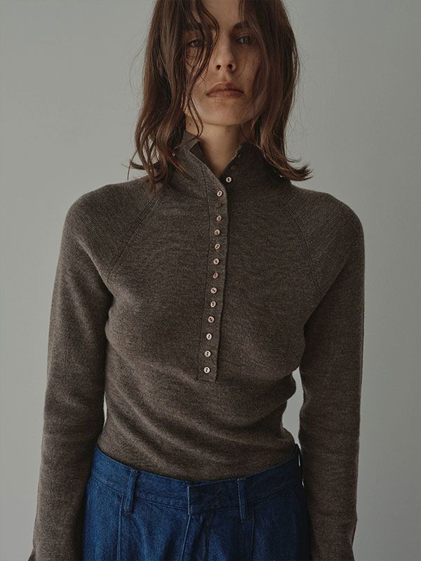 ETRE TOKYO - 2wayコンフィーハイネックニットプルオーバー (CHARCOAL