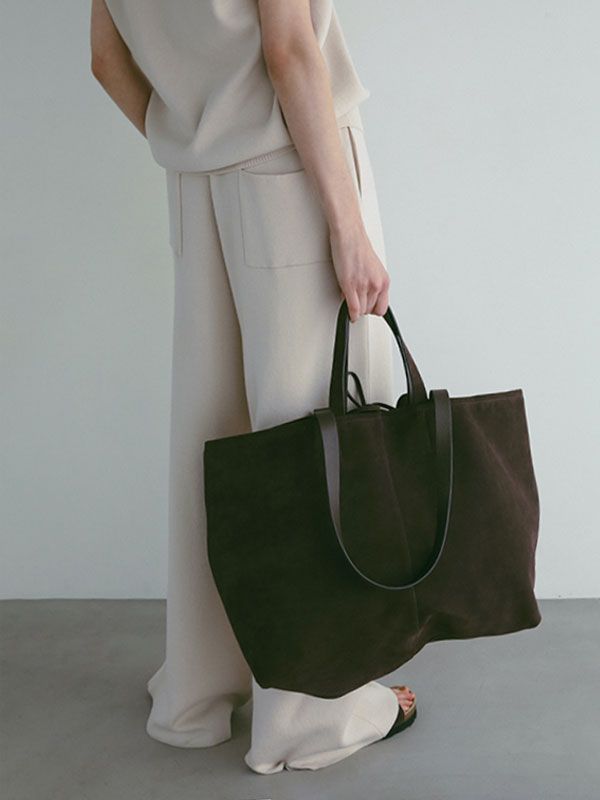 ETRE TOKYO - スウェードビッグトートバッグ - BROWN | ADDICT WEB SHOP