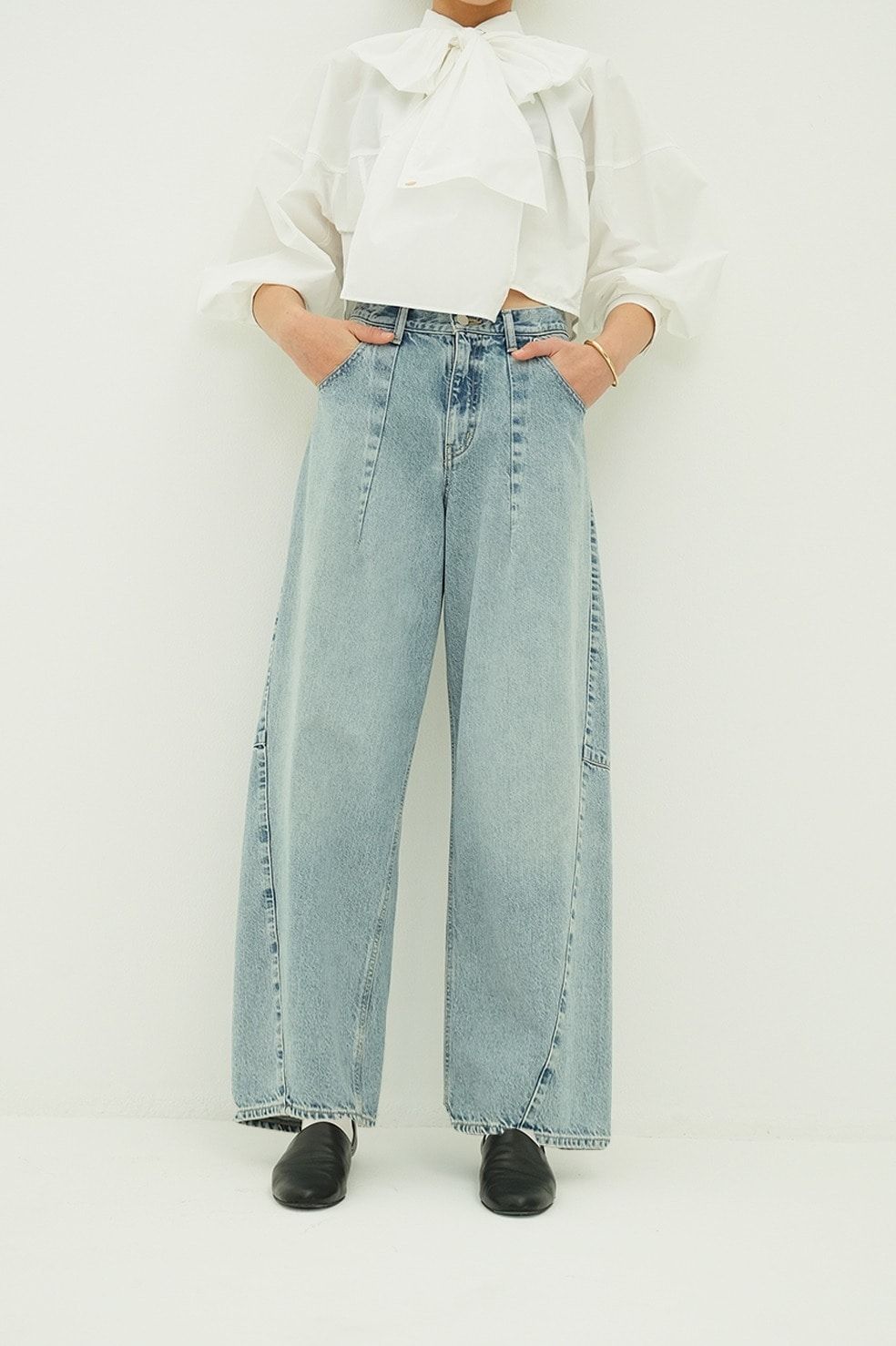 CLANE - コクーン バルキー デニムパンツ - COCOON BULKY DENIM PANTS