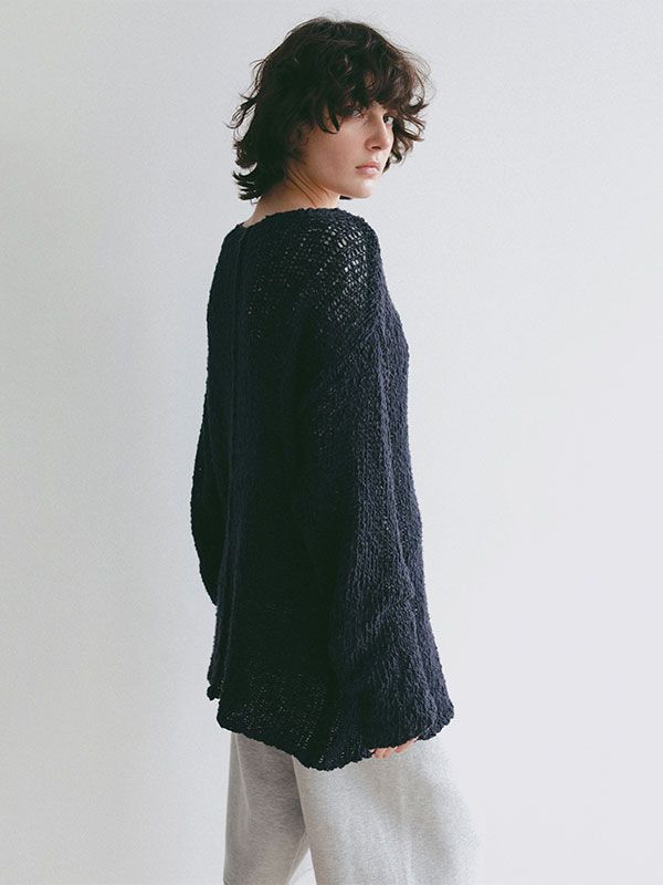 ETRE TOKYO - スラブヤーンローゲージニットプルオーバー (NAVY