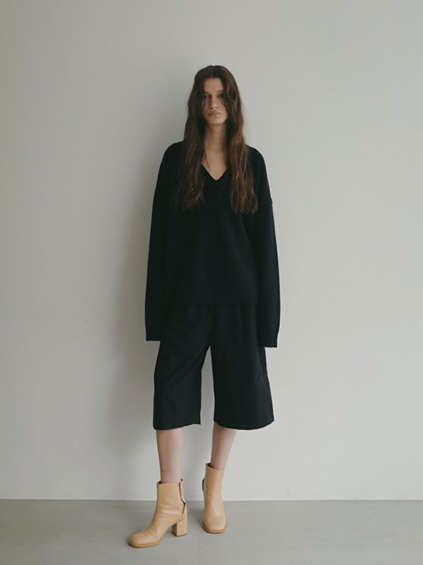 ETRE TOKYO - Vネック2wayニットプルオーバー (NAVY) | ADDICT WEB SHOP