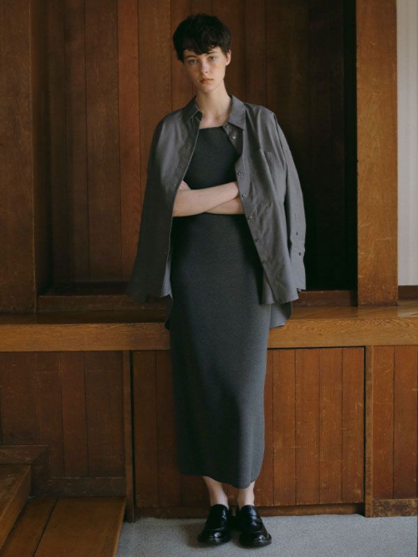 ETRE TOKYO - ライトタンブラーオーバーサイズシャツ - GREY | ADDICT