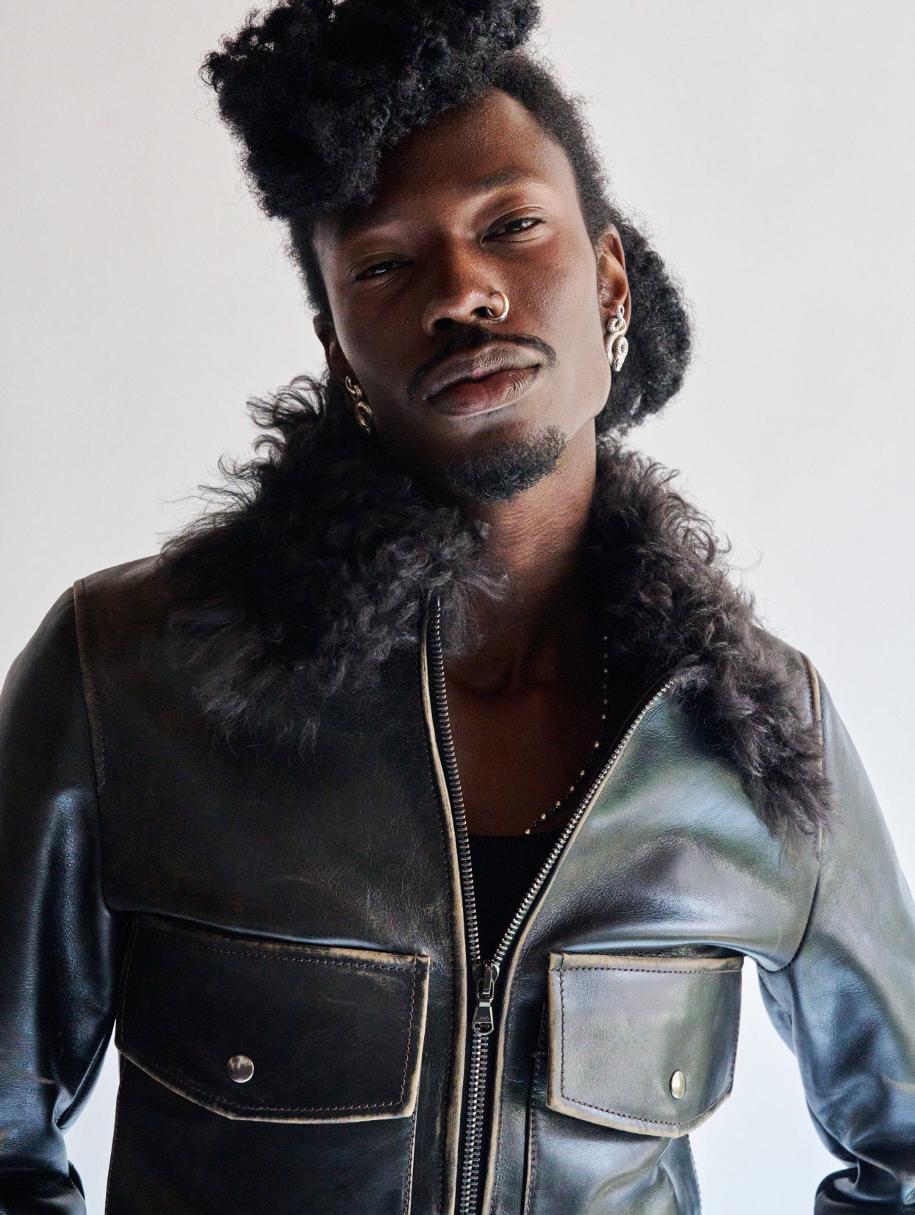 JONAS AVIATOR LEATHER JACKET IN VINTAGE BROWN - Man