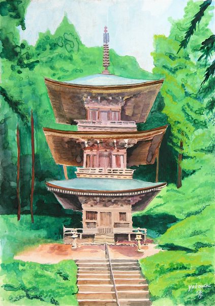 明通寺・三重塔」 by 横内 清｜Artmeter｜暮らしを彩るアートが