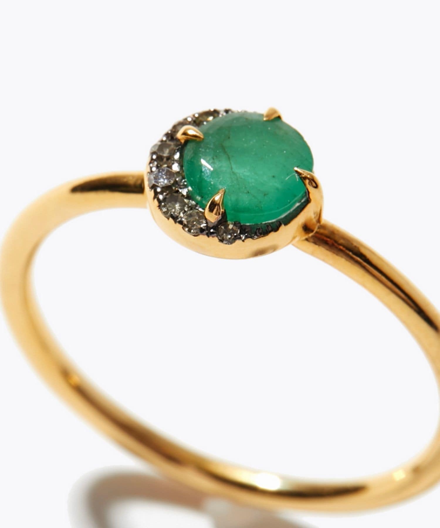 elafonisi] emerald new moon pave diamond ring｜ARTIDA OUD（アル