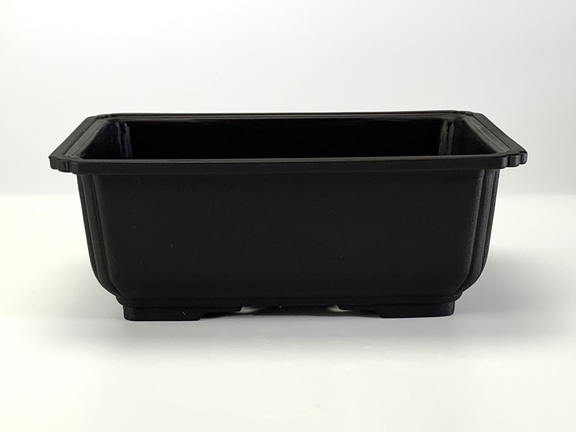 プラ鉢 6号 長角鉢 こげ茶 幅18.1cm×奥行12.8cm×高さ6.7cm の販売