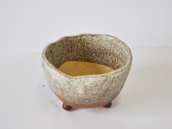 盆栽蜂 超希少激レア松皮盆栽鉢時代3つ足山野草鉢草もの盆栽鉢置き物