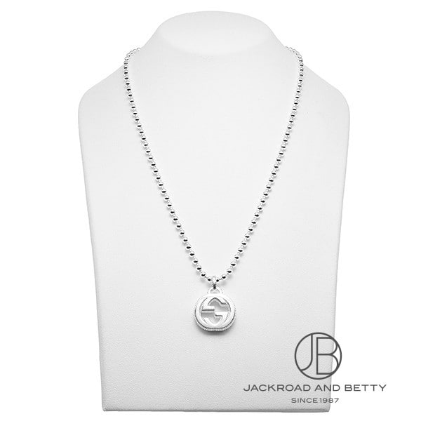インターロッキングG シルバー ネックレス[YBB47921900100U